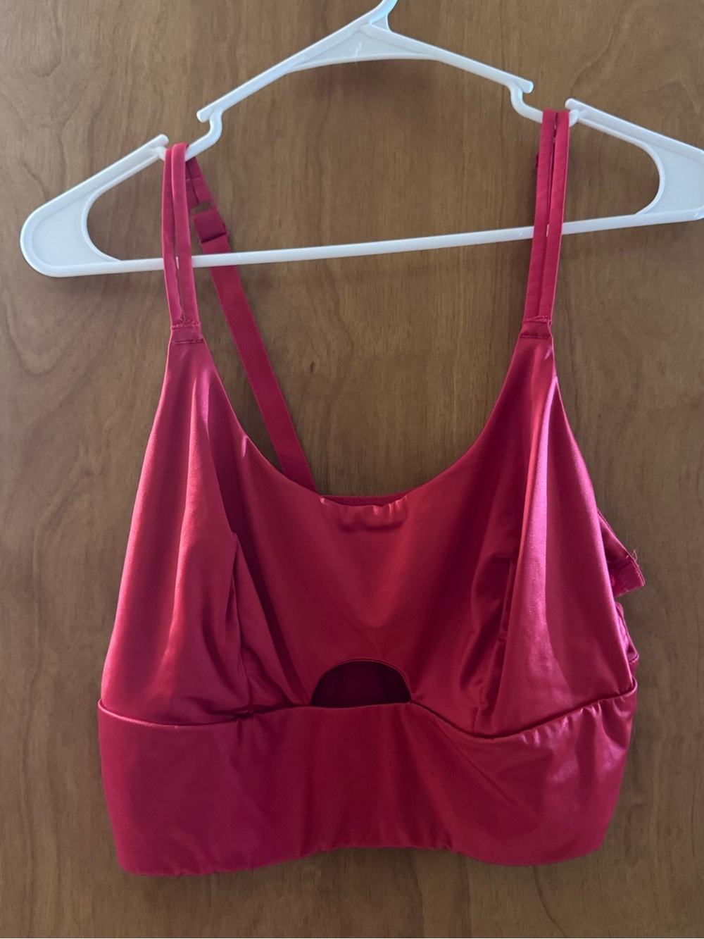 Auden Satin-Like Red Cutout Bralette